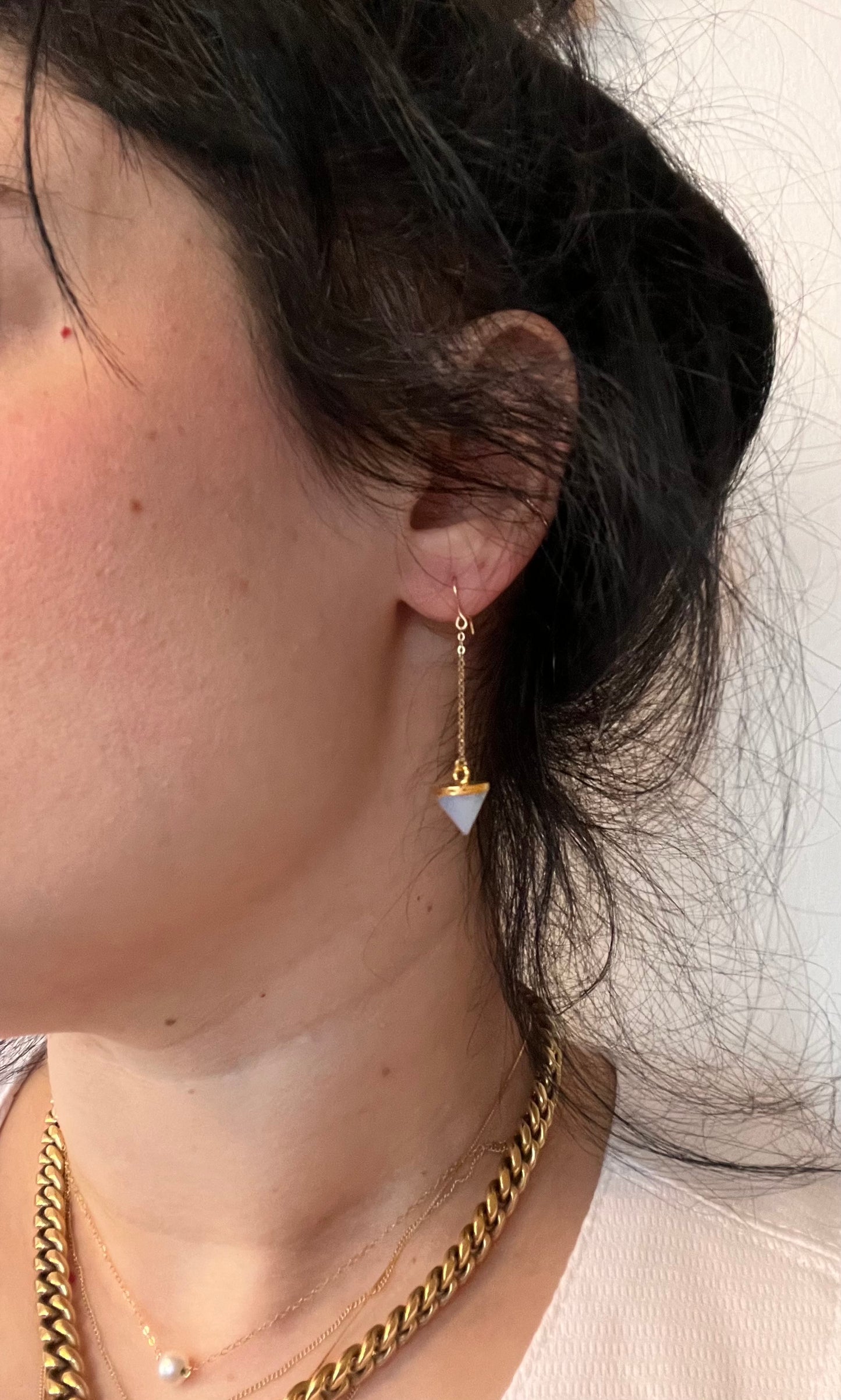 Opalite point earrings