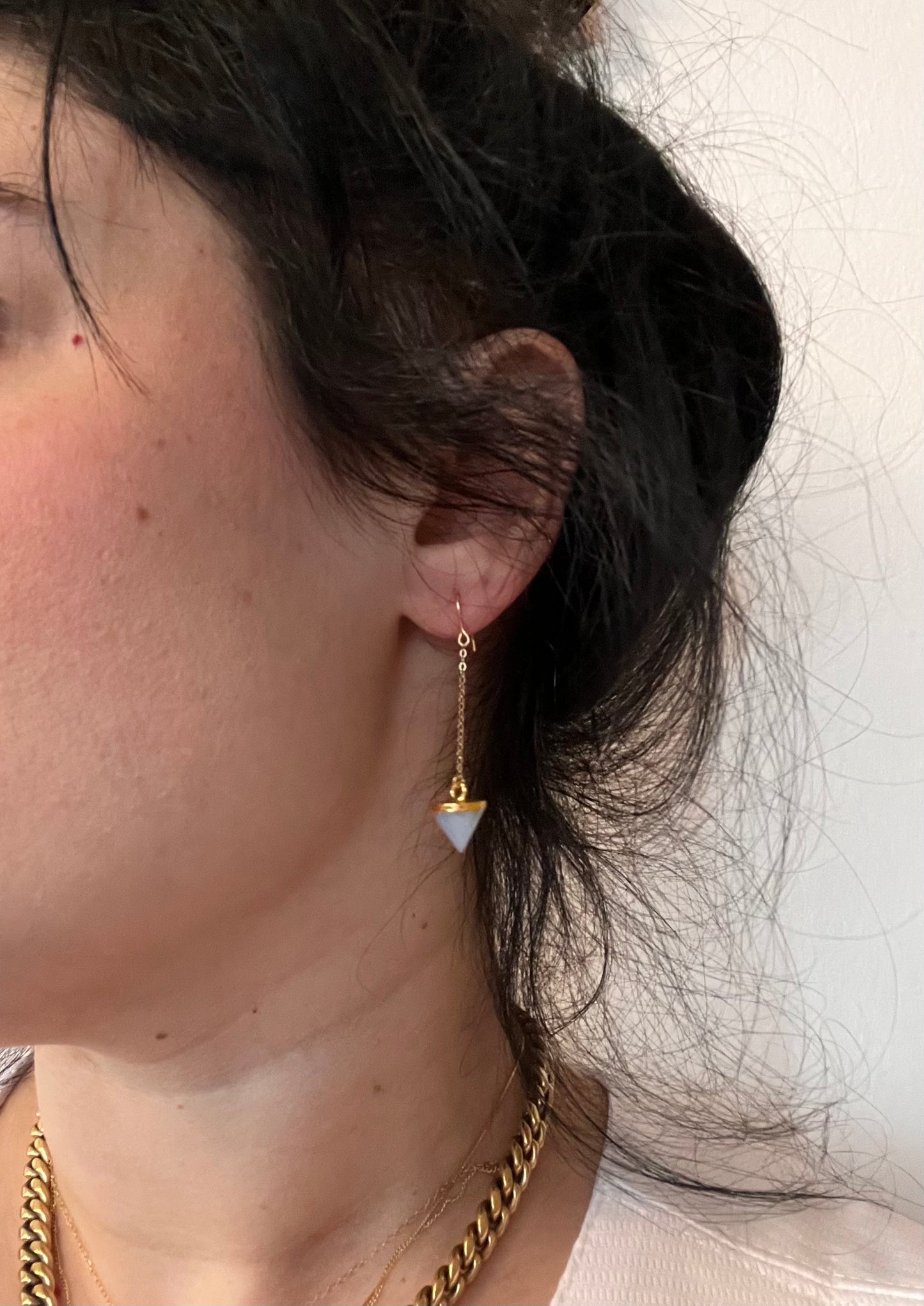 Opalite point earrings