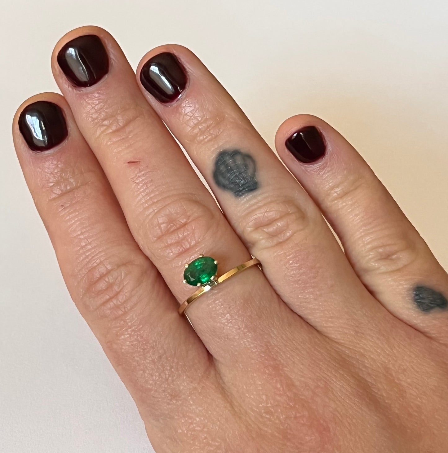 BAGUE ÉMERAUDE DÉPORTÉE