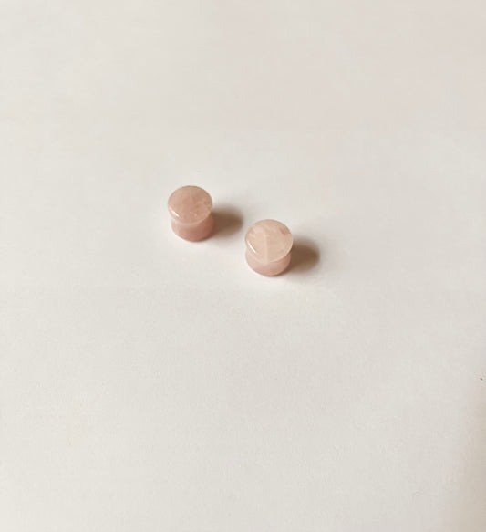 .25" rose quartz gauges