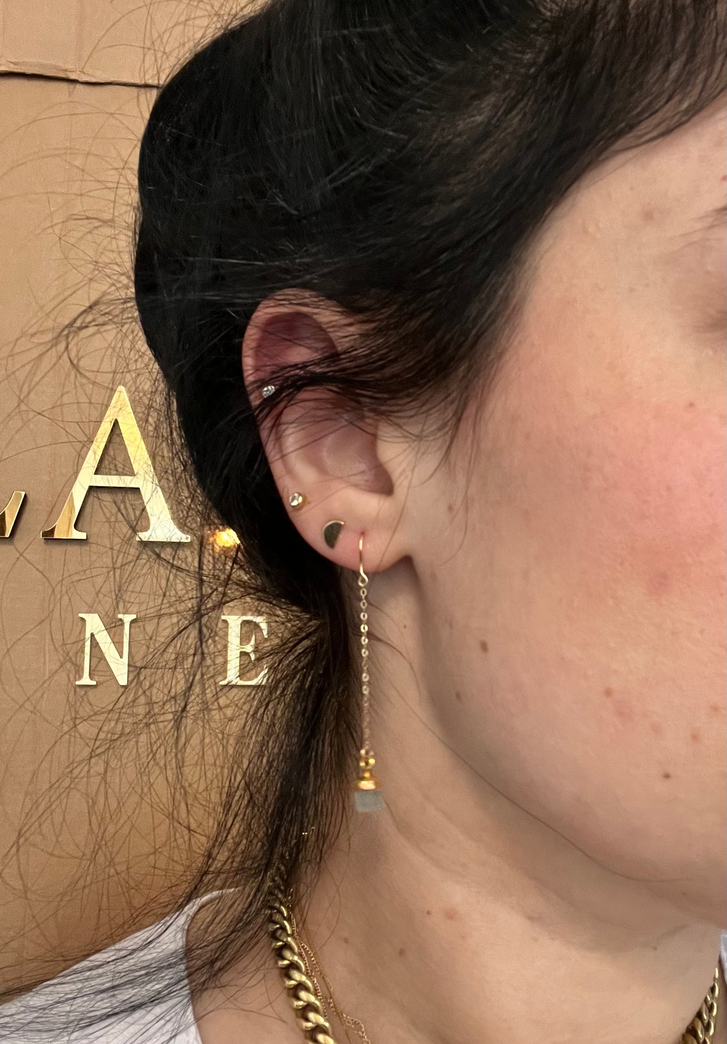 Aqua drop earrings