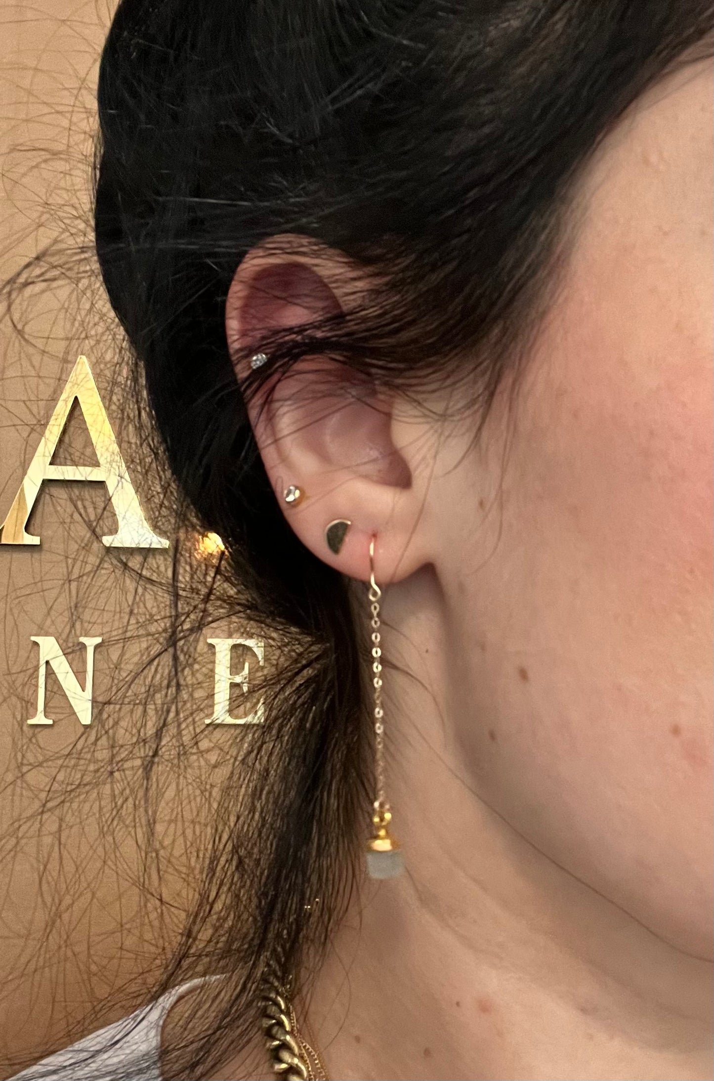 Aqua drop earrings