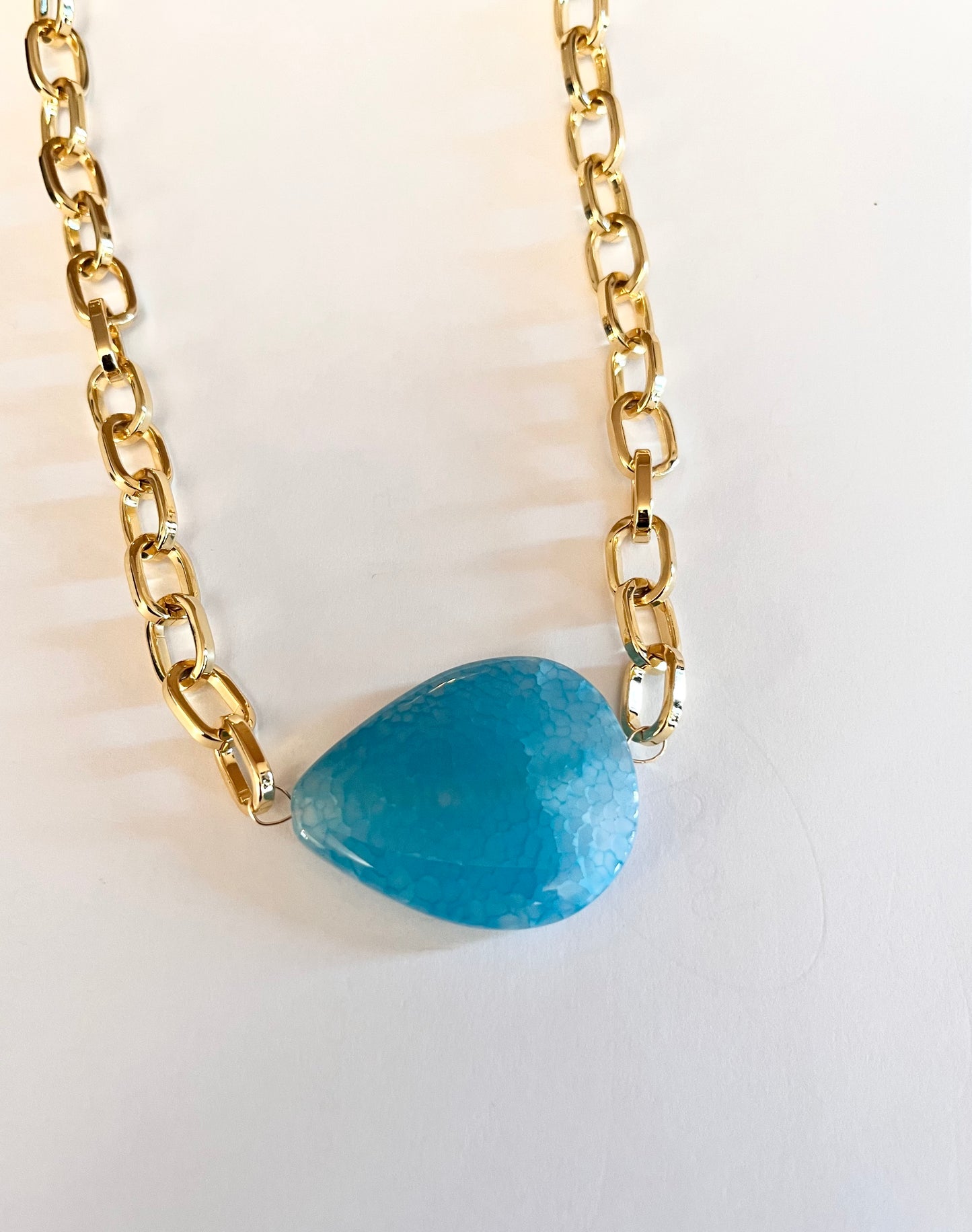 azure pear necklace