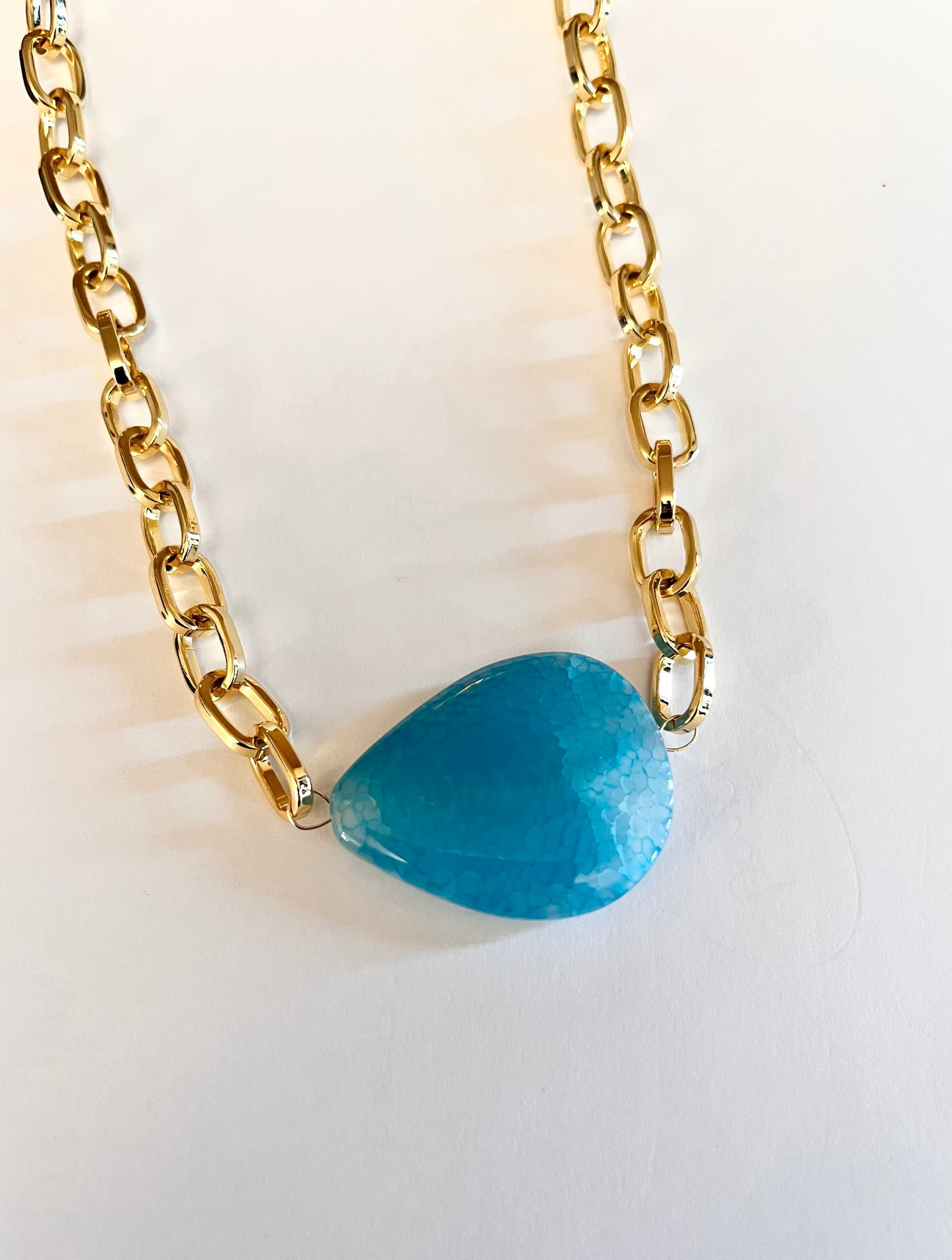 azure pear necklace