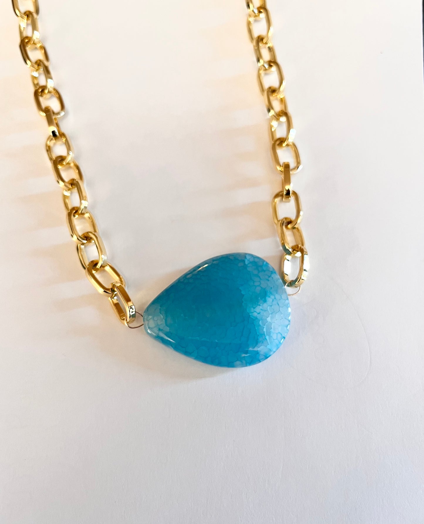 azure pear necklace