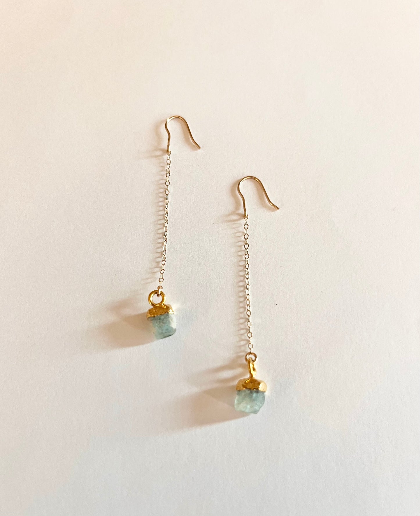 Aqua drop earrings